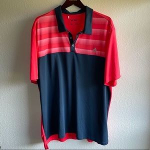 Adidas men’s golf polo size 2xl gray blue pink